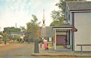 Mystic Seaport CT At The Turn of The Lane Postcard - Picture 1 of 2