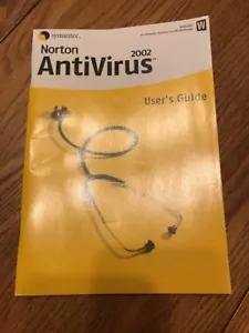 NORTON ANTIVIRUS 2002 User’s Guide Instructions Only Ships N 24h - Picture 1 of 5