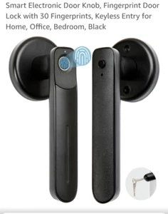 Smart Fingerprint Door Lock Biometric Door Lock With Handle & 2 x Keys black - Picture 1 of 6