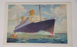 Trans-Atlantic Express Liner SS Bremen North German Lloyd UNP - Bild 1 von 2