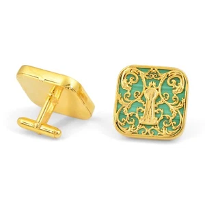 Gemme gemme onice malachite verde placcato oro argento sterling gioielli - Foto 1 di 7