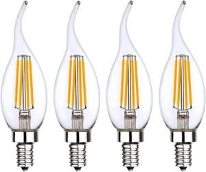 Low Voltage 12V 24V Candelabra E12 Base LED Light Bulb Flame Tip 40Watt New - Picture 1 of 11
