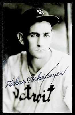Charlie Chas Gehringer Signed Autographed B&W Postcard 3.5" x 5.5" - Image 1 of 2