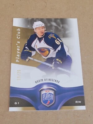 MAXIM AFINOGENOV 2009-10 UD SER UN JUGADOR BASE SET CARTAS CLUB DE JUGADORES PARALELO/25 Foto 1 de 2