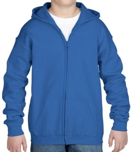 Bundle x 2 New kids Gildan Heavy blend Zip Hoodie. Royal Blue 9-11 years. C0548. - Picture 1 of 2