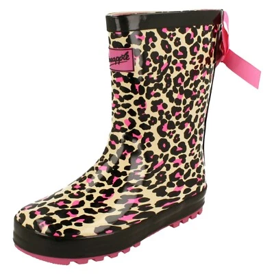 Niña Rosa Leopardo Pineapple Botas de Agua / Wellies - X1R265 - Imagen 1 de 4