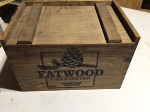 Better Wood Products Fatwood Firestarter Wooden Crate 13.25” x 9.5” x 9”