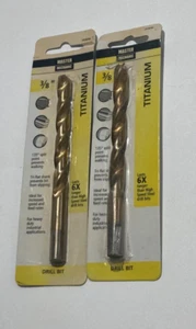 Juego de 2 brocas de punto dividido de titanio Master Mechanic 293696, 3/8"" x 5 - Imagen 1 de 4