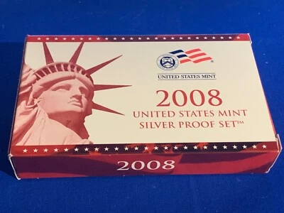 2008 14 COIN SILVER PROOF SET UNOPENED ORIGINAL OWNER  ***FREE SHIPPING*** - Image 1 of 4