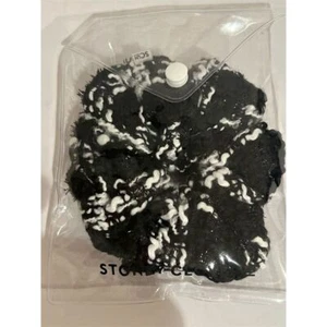 Stoney Clover Lane schwarz Tweed Jumbo Scrunchie Haarschmuck Neu mit Etikett - Bild 1 von 3