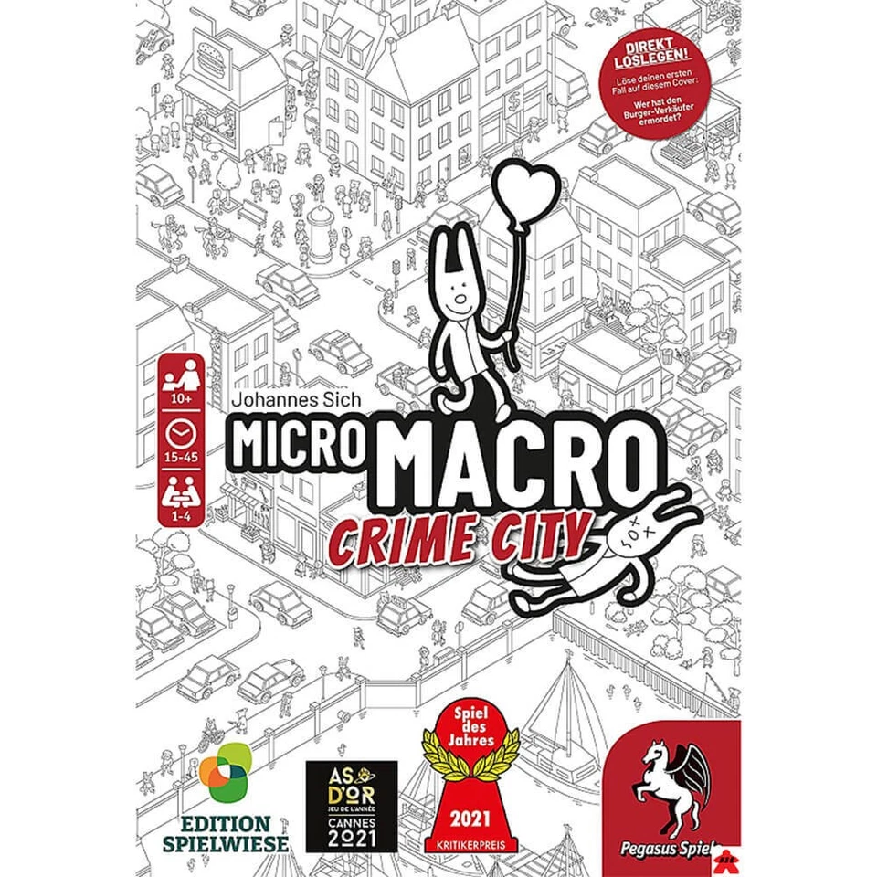 MicroMacro Crime City Board Game Tabletop Gaming Party Game Christmas Gift - Image 1 of 1