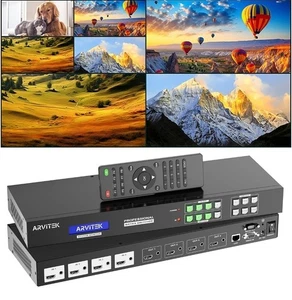 4K 4x4 Seamless HDMI Matrix Switch w/Web GUI, Video Wall Controller 2x2 Matrix  - Picture 1 of 7