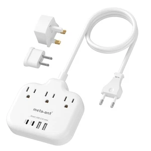 Europäischer Reisestecker Adapter, US auf Europa Stecker Adapter mit 3 amerikanischen Ausgängen... - Bild 1 von 7