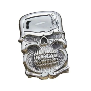 Totenkopf Ölfeuerzeug Silber Inneneinheit Zippo - Bild 1 von 9
