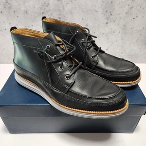 Cole Haan Original Grand II Chukka Ankle Boots C24525 Black Leather Mens 8.5 M - Picture 1 of 19