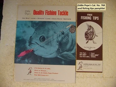 Catálogo vintage de Eddie Pope "Cat. No. Folleto de puntas de pesca 768 y Eddie Pope Foto 1 de 4