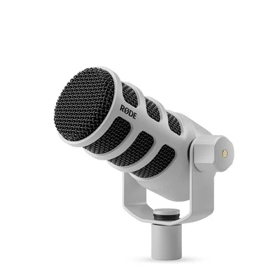 RDE PodMic White Dynamic Microphone with Integrated Shock Mount and Pop Filter - Image 1 of 4