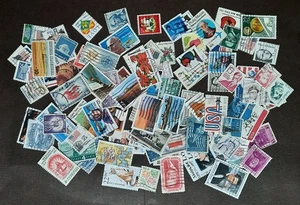 United States of America USA Mix Lot of 100 Stamps, No Duplicates, Used, Hinged - Picture 1 of 1