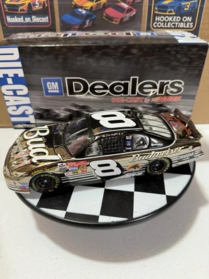 RARO Dale Earnhardt Jr #8 Budweiser Oro Blanco 18k Exclusivo Distribuidor 1/24 Diecast Foto 1 de 4