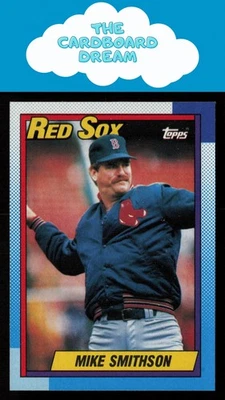 Mike Smithson 1990 Topps #188 Boston Red Sox Baseball Card - Image 1 of 2