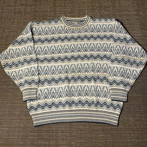 Vintage Sweater Men’s Size L/XL 90s Geometric Pattern Y2K Biggie Grunge Skate - Picture 1 of 4