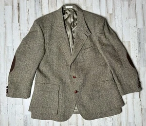 Orvis Jacket Men 48R Harris Tweed Wool Donegal Sport Coat USA MADE Green Vintage - Picture 1 of 11