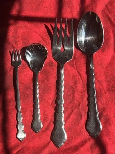 Oneida Community Cello Serving Pieces Stainless Flatware Betty Crocker Set Of 4 - Picture 1 of 7