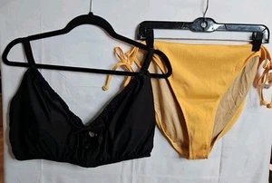 Old Navy Plus Size 2X Black & Orange Mix & Match Bikini Set - Picture 1 of 9