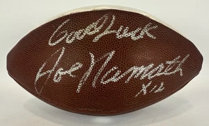 JOE NAMATH NEW YORK JETS SIGNED FULL SIZE CBS SPORTS BALL W/ INSCRIPTION - JSA - Picture 1 of 6