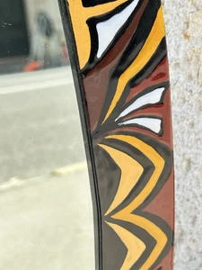 SPECCHIO 50/60s SIVA POGGIBONSI METALLO SMALTATO FUOCO VETRO SPECCHIATO MIRROR - Picture 1 of 16