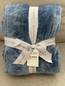 Berkshire Decke Full/Queen Italian Scroll Samt Loftdecke Titanic Blau - Bild 1 von 6