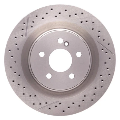 For Mercedes-Benz C63 AMG 08-15 DFC Premium Drilled & Slotted Rear Brake Rotor Foto 1 de 4