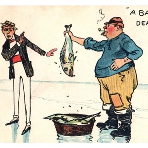 Postal antigua de dibujos animados humor de colección A Bad Thing is Dear a cualquier precio - Imagen 1 de 12