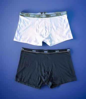 2 pares de calzoncillos boxer Boss Hugo Boss mezcla de algodón negros, blancos talla XXL Foto 1 de 4