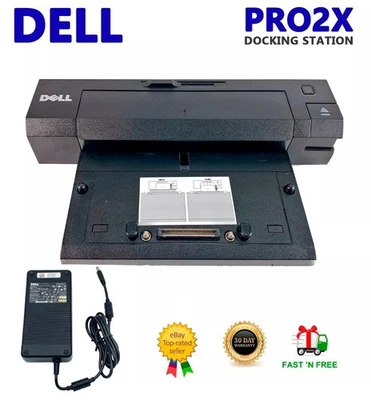Dell PR02X USB 3.0 E-Port Plus ll Laptop Dock Station Port Replicator w/210W AC - Image 1 of 4