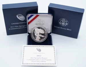 2012 Star Spangled Banner Proof Commemorative Silver $1 Dollar OGP COA - C1840 - Picture 1 of 6
