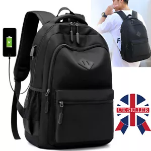 Men Women Boy Laptop Backpack USB Waterproof Rucksack Travel School Shoulder Bag - Picture 1 of 13