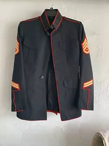 USMC Marine Corps Dress Blues Uniform Jacket 38R USA - Picture 1 of 6