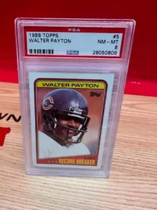 Walter Payton 1988 Topps #5 PSA 8 26050809 - Picture 1 of 2
