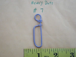 25 PCS. HEAVY DUTY STAINLESS S. COASTLOCK SNAP #7, 450 LBS TEST .075X2-1/8"X1/2" - Picture 1 of 2