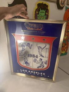 Vintage Dewar's White Label Scotch Whisky Framed Mirror LOS ANGELES California - Picture 1 of 10