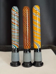 Downstem  for bong 4" + 1" Top Glass Bong Downstem 14mm male Wig Wag - Picture 1 of 4