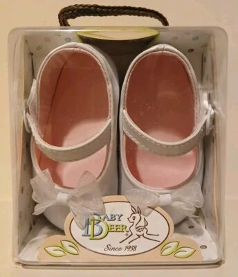 Zapatos Bebé Ciervo Niñas | Blanco y Rosa | Crawling Stage | Talla 3 Foto 1 de 2