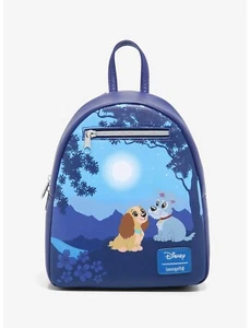 Neu mit Etikett Loungefly Disney Lady & The Tramp Moonlight Stroll Rucksack SELTEN - Bild 1 von 3