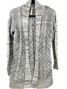 LEO & NICOLE Cardigan Women's Size S Open Knit Details Button Sweater Open Front - Picture 1 of 17