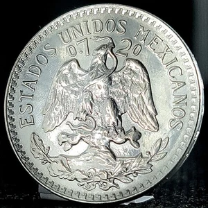 *Beautiful* Authentic Mexico 50 Centavos .720 Fine Silver Coin "Cap and Rays" - Picture 1 of 7