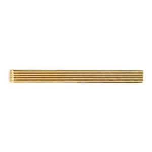MILITARY TIE CLASP TIE BAR Ribbed Gold - Picture 1 of 1