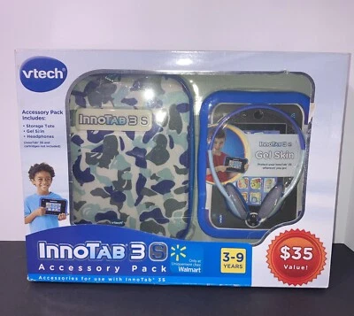 New Vtech InnoTab 3S Blue Camo Learning System Accessory Pack Bundle - Image 1 of 3