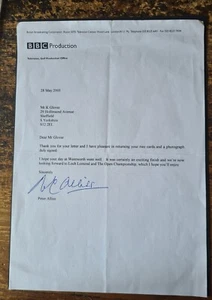 Golf. Peter Alliss. Signed BBC Letter. Dated 2003. - Picture 1 of 2