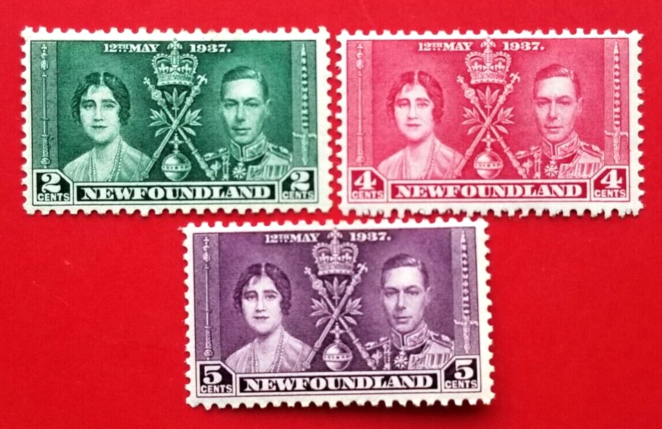 Canada Newfoundland #230-232 Coronation - Omnibus Issue MH - Image 1 of 1